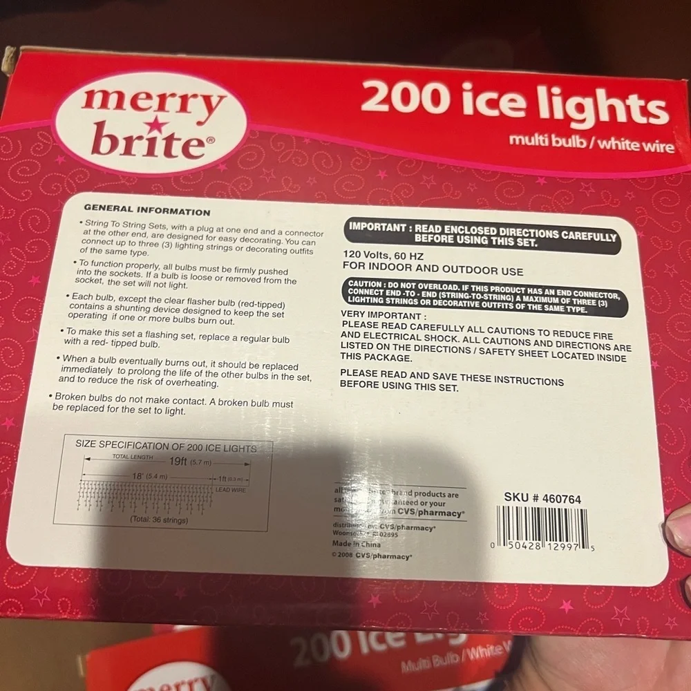 200 colored Christmas lights
